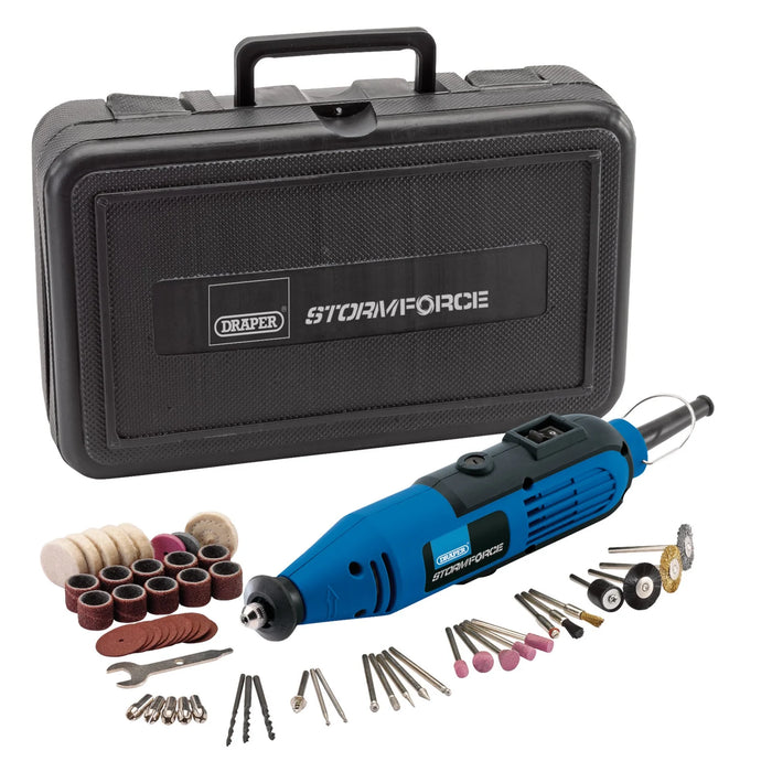 Draper 230V Rotary Multi-Tool Kit, 135W (57 Piece) - MT135SF57