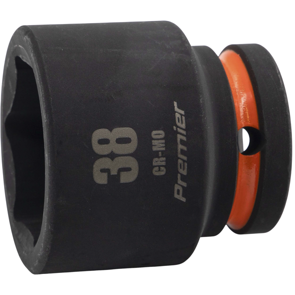 Sealey 3/4"Dr Impact Socket 38mm (Orange Coded Ring)
