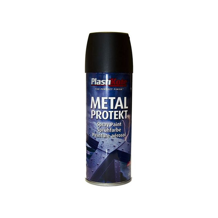 Plastikote Metal Protekt Spray Matt Black 400ml PlastiKote - Town Tools