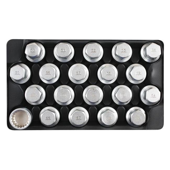 Laser Locking Wheel Nut Key Set 20pc - for VAG, Porsche 6662 Laser - Town Tools 