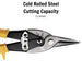 Teng Tools Tin Snip High Leverage Straight Teng Tools - Town Tools 