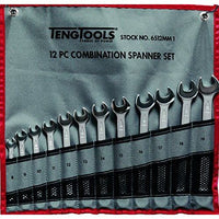 Teng Tools Combination Spanner Set 8-19 mm Tool Roll 12 Pieces