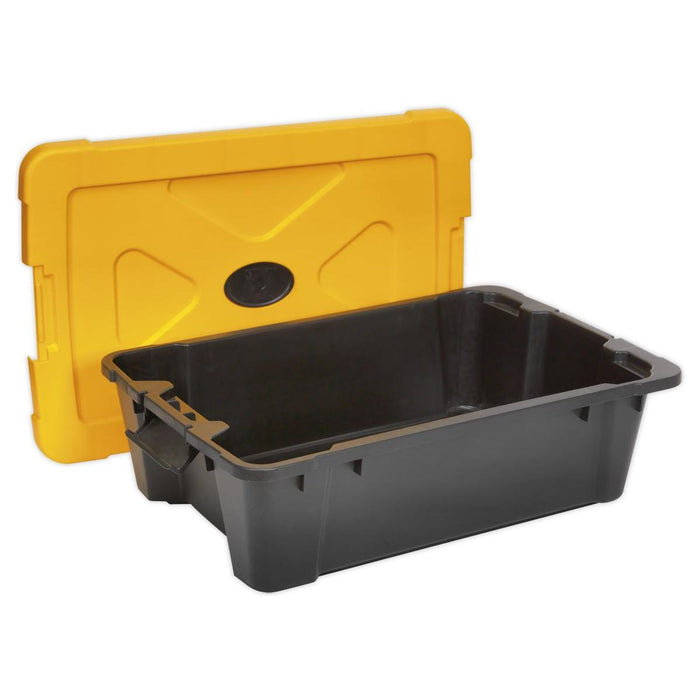 Sealey Composite Stackable Storage Box with Lid 27L APB27 Sealey - Town Tools 