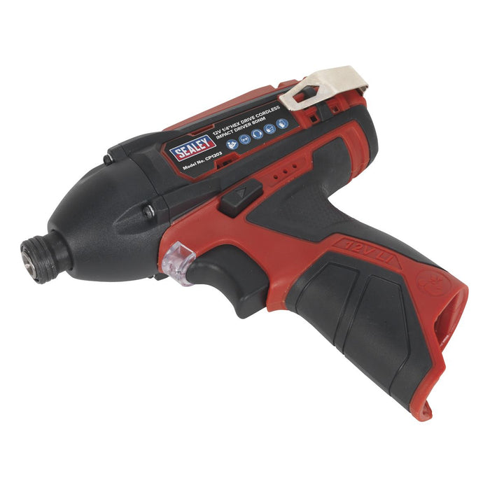 Sealey SV12 Series 6 x 12V Cordless Power Tool Kit 3 Batteries CP1200COMBO2B Sealey - Town Tools 