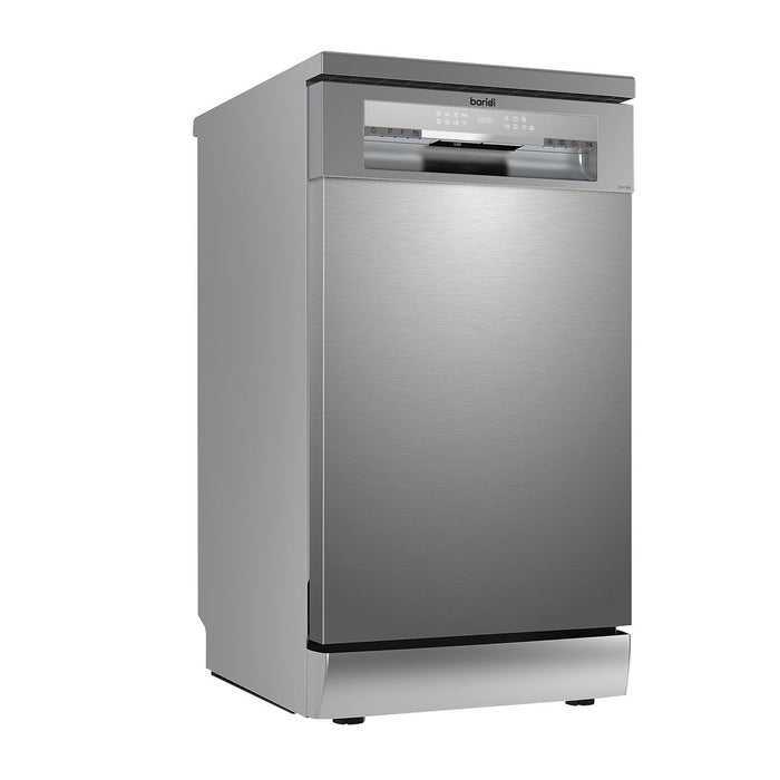 Baridi Slimline Freestanding Dishwasher 45cm Wide 10 Place Settings - Silver