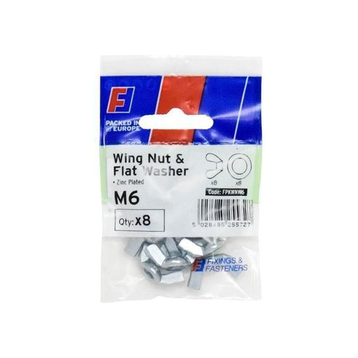 Forgefix Wing Nut & Washer M6 ForgePack 8 ForgeFix - Town Tools