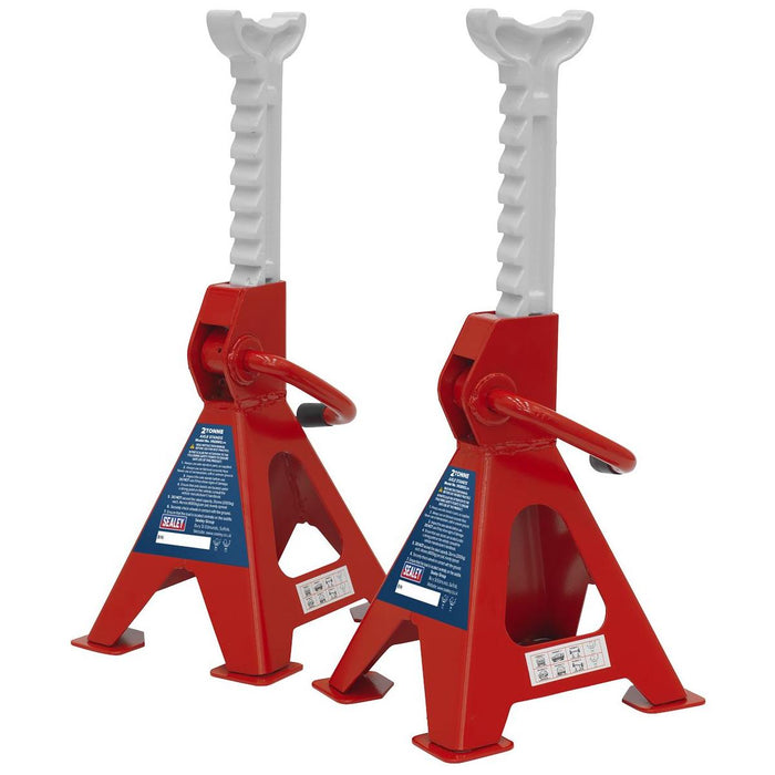 Sealey AXLe Stands (Pair) 2 Tonne Capacity per Stand Ratchet Type VS2002
