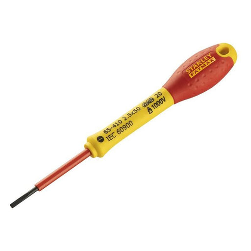 Stanley® Hand Tools FatMax® VDE Insulated Screwdriver Parallel Tip 2.5 x 50mm STANLEY® Hand Tools - Town Tools