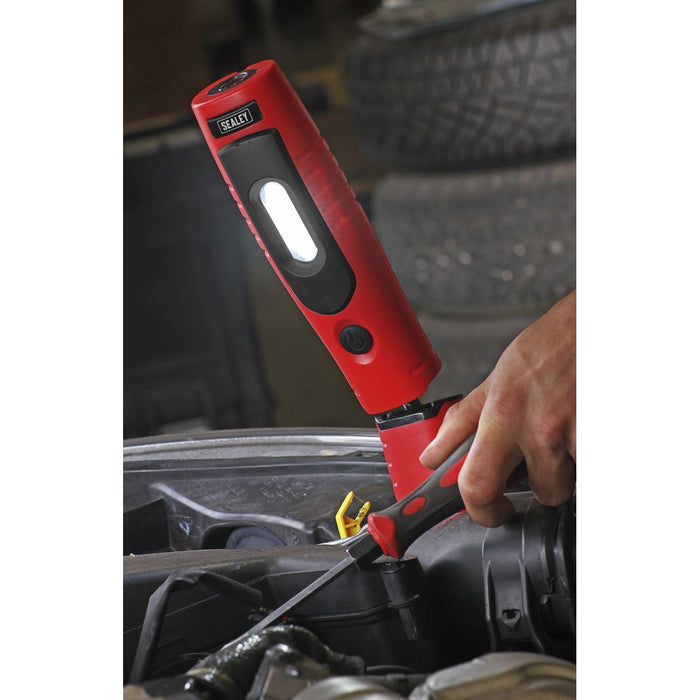 Sealey Rechargeable 360 Inspection Light 7 SMD & 3W SMD LED Red Lithium-ion Sealey - Town Tools 