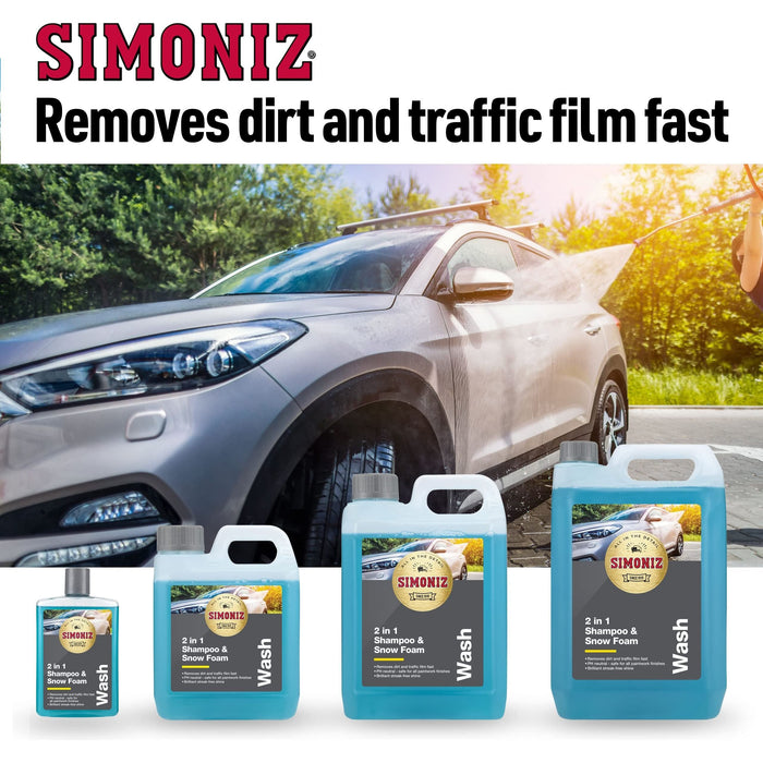 Simoniz 2 in 1 Shampoo & Snow Foam - 1 Litre