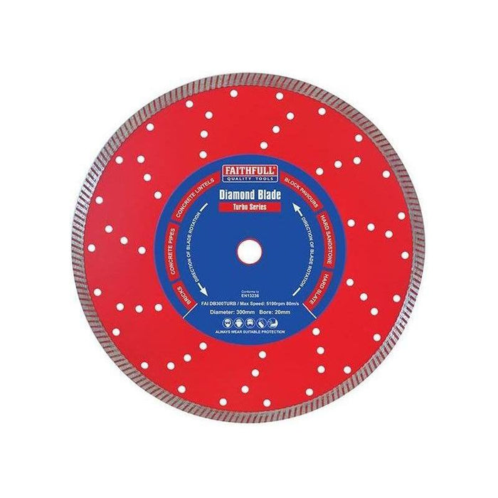 Faithfull Turbo Cut Diamond Blade 125 x 22mm Faithfull - Town Tools