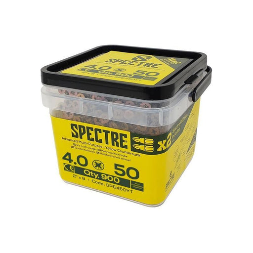 Forgefix Spectre™ PZ Compatible Wood Screw CSK ZYP 4.0 x 50mm Tub 900 ForgeFix - Town Tools