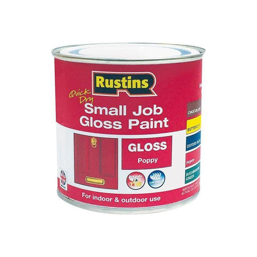 Rustins Quick Dry Small Job Gloss Paint Poppy 250ml Rustins - Town Tools