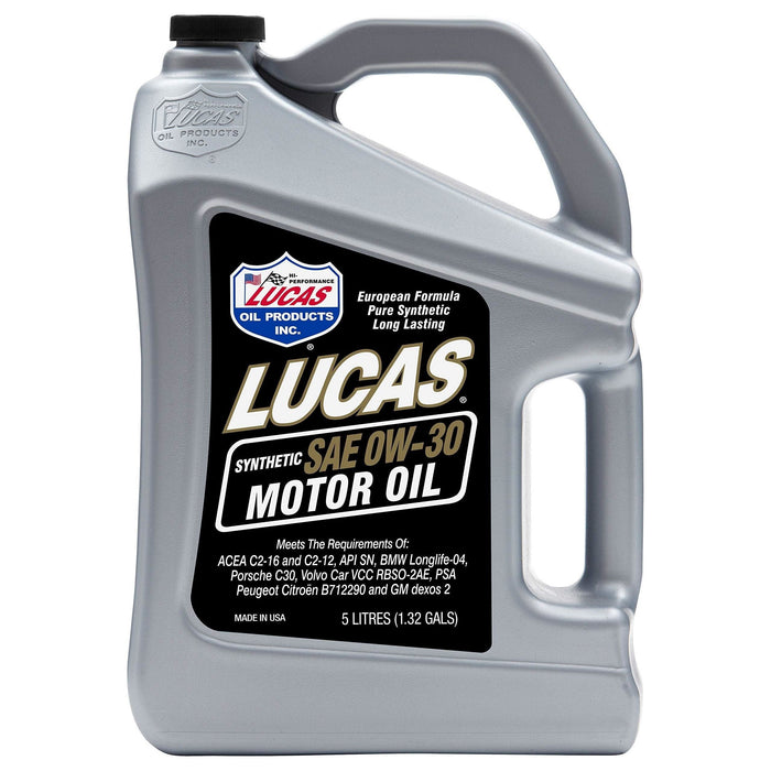 Lucas Oil Fully Synthetic 0W30 Motor Oil 5 Litres 40185