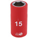 Draper Fully Insulated VDE Socket, 1/2" Sq. Dr., 15mm 31835 Draper - Town Tools 