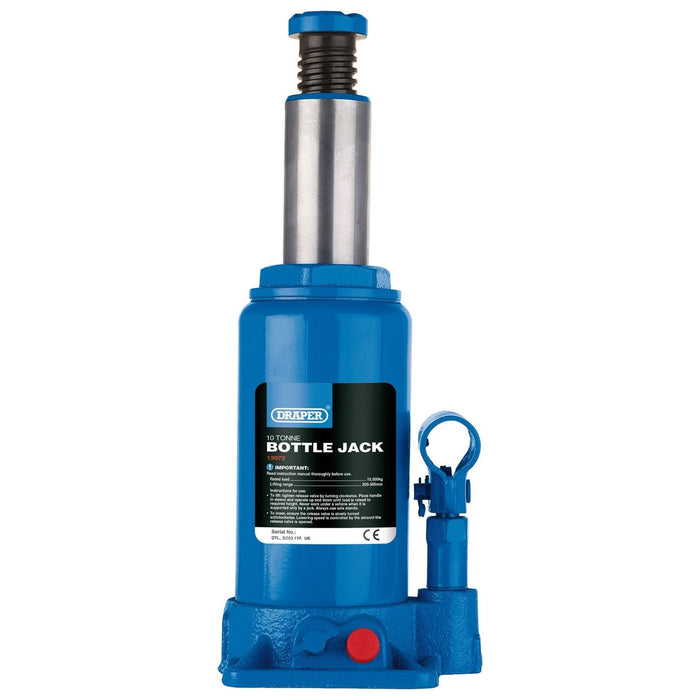 Draper Hydraulic Bottle Jack, 10 Tonne 13072 Draper - Town Tools 