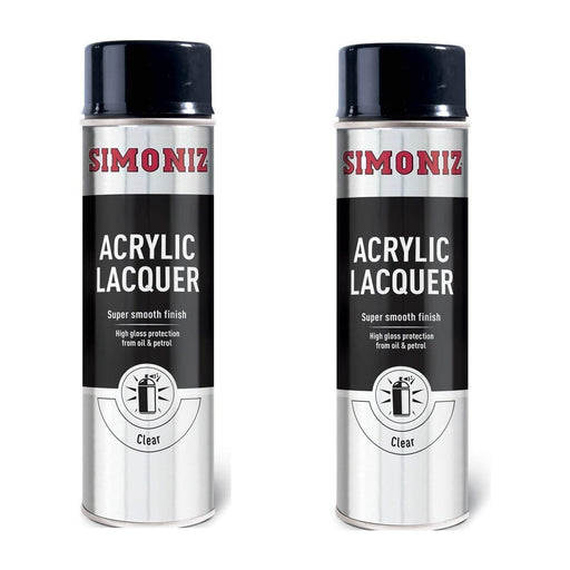 Simoniz Large Clear Lacquer Acrylic Gloss Aerosol Spray Paint 500ml SIMP22D Simoniz - Town Tools 