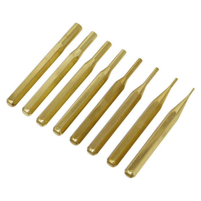 Sealey Brass Pin Punch Set 8pc AKB08 Sealey - Town Tools 