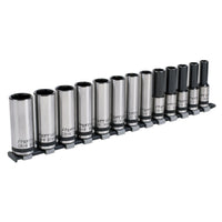 Sealey Premier Black Premier Black Deep Lock-On Socket Set 1/2"Sq Drive 13pc