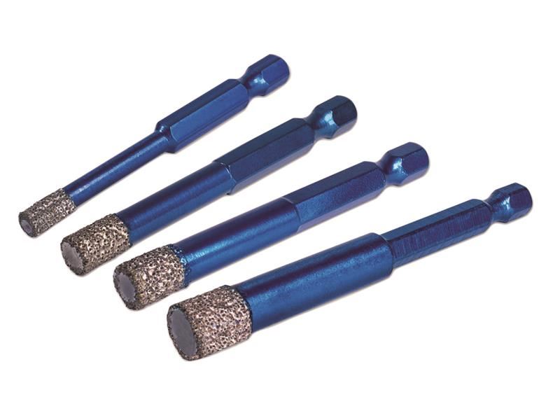 MEXCO XCEL Grade Wax Filled (Hex Fit) Tile Drill Bit Set, 4 Piece MEXCO - Town Tools
