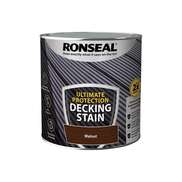 Ronseal Ultimate Protection Decking Stain Walnut 2.5 litre Ronseal - Town Tools