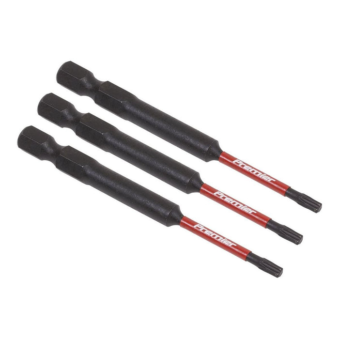 Sealey TRX-Star* T10 Impact Power Tool Bits 75mm 3pc AK8265 Sealey - Town Tools 