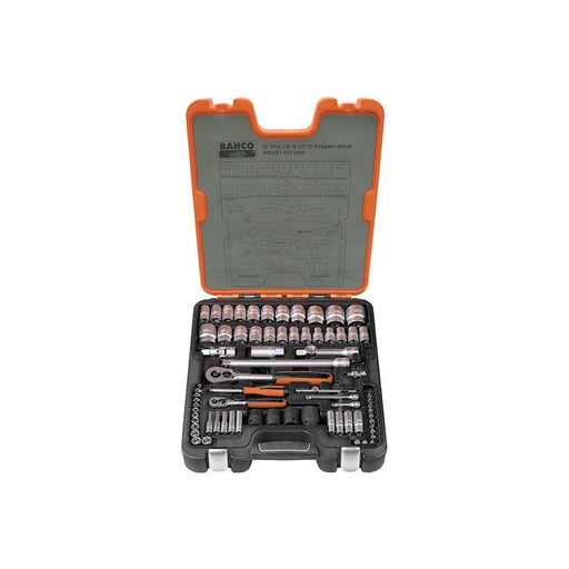 Bahco S800 1/4 & 1/2in Drive Socket Set, 77 Piece Bahco - Town Tools