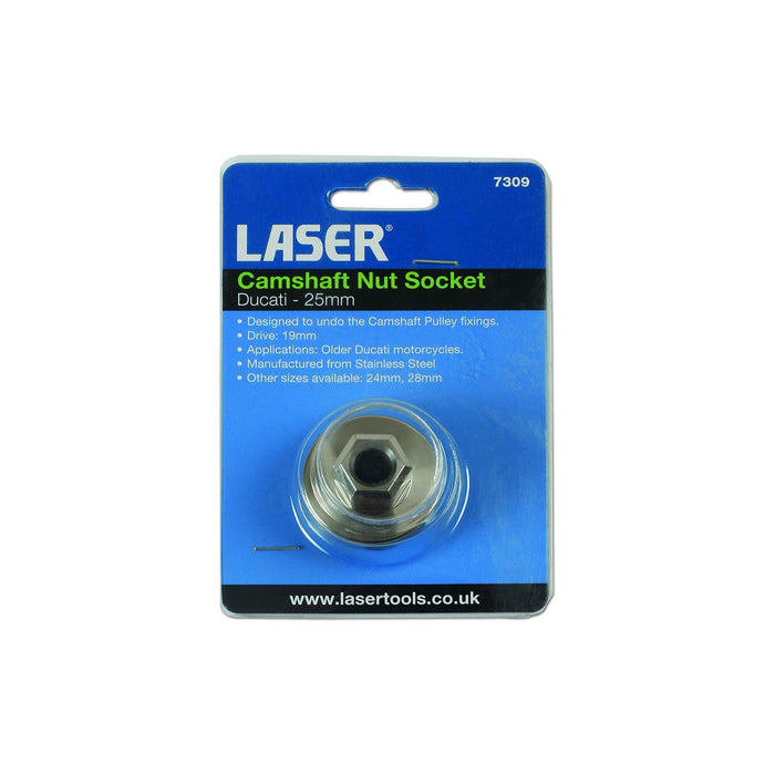 Laser Camshaft Nut Socket 25mm - for Ducati 7309 Laser - Town Tools 