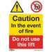 Sealey Warning Safety Sign Caution Do Not Use Lift Rigid Plastic SS43P1 Sealey - Town Tools 