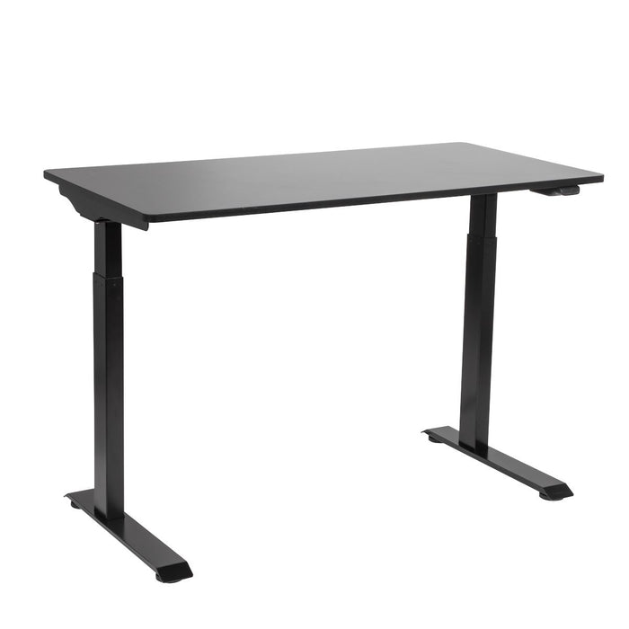 Dellonda Single Motor Adjustable-Height Electric Sit/Stand Desk - Black Desktop