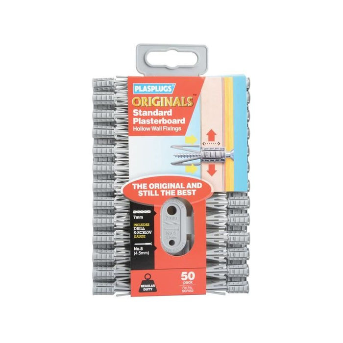 Plasplugs SCF 552 ORIGINALS™ Plasterboard Fixings (50) Plasplugs - Town Tools