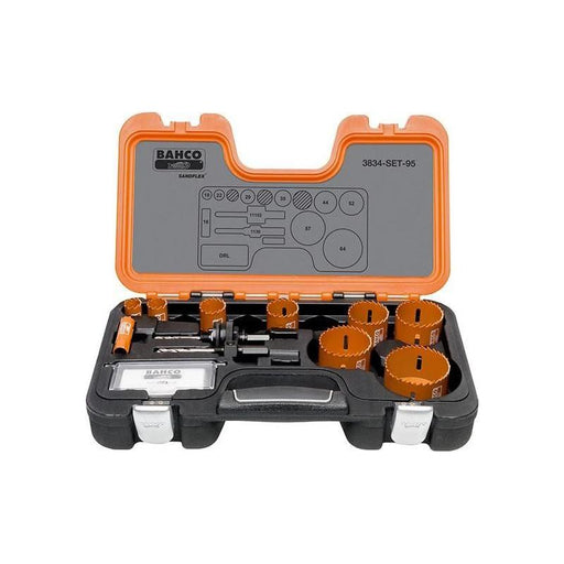 Bahco Professional Holesaw Set 3834-95 Sizes: 16-64mm Bahco - Town Tools
