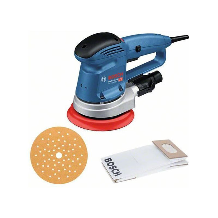 Bosch GEX 34-150 Professional Random Orbital Sander 150mm 340W 240V Bosch - Town Tools