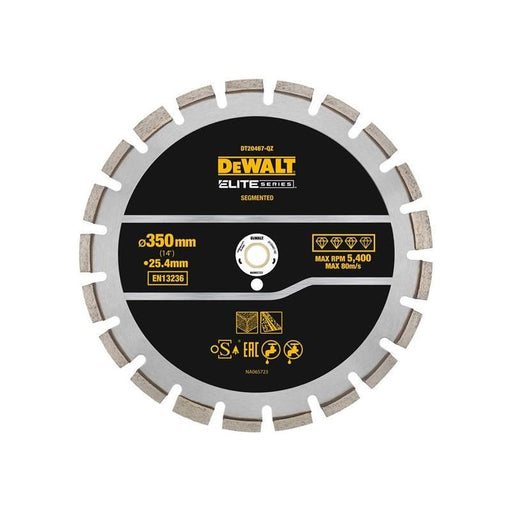 Dewalt Power Tools ELITE SERIES™ Asphalt Diamond Segmented Wheel 350 x 25.4mm DeWALT Power Tools - Town Tools