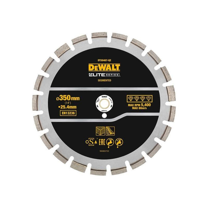 Dewalt Power Tools ELITE SERIES™ Asphalt Diamond Segmented Wheel 350 x 25.4mm DeWALT Power Tools - Town Tools