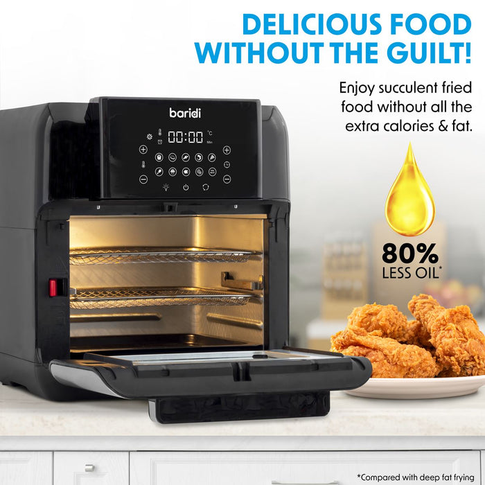 Baridi Air Fryer & Rotisserie Oven 12L Capacity DH170