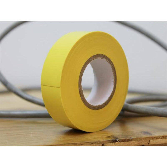 Faithfull PVC Electrical Tape Yellow 19mm x 20m Faithfull - Town Tools