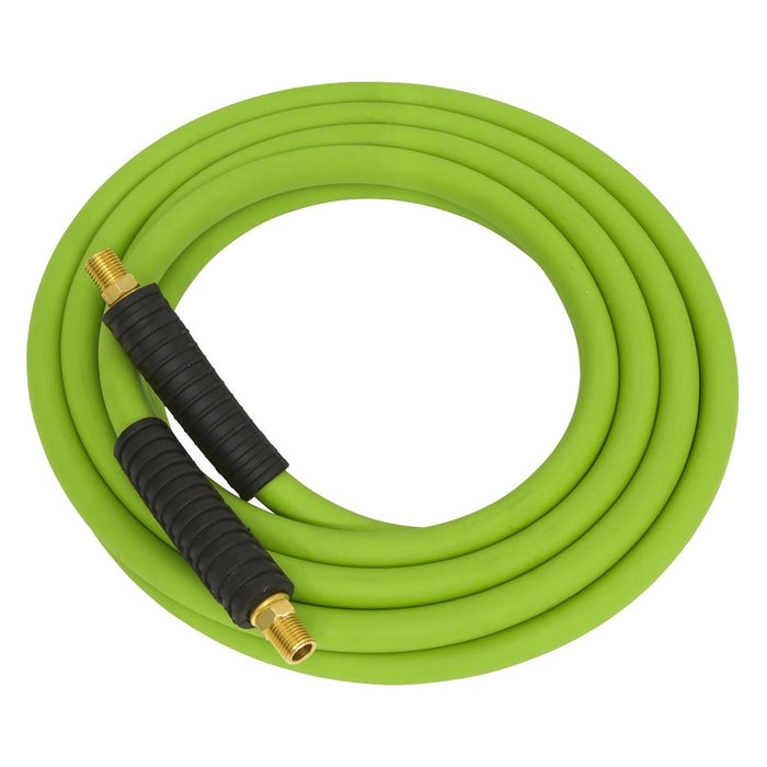 Sealey High-Visibility Hybrid Air Hose with 1/4"BSP Unions 10m x 8mm AHHC10G Sealey - Town Tools 