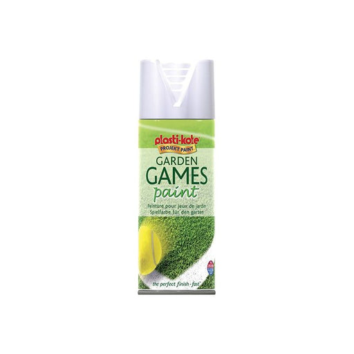 Plastikote Garden Games Spray Paint White 400ml PlastiKote - Town Tools