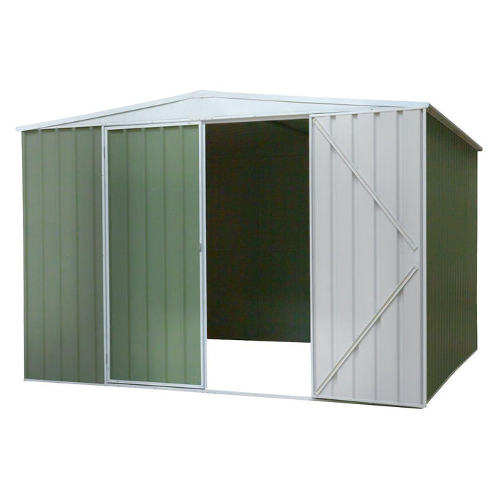 Dellonda Galvanised Steel Metal Garden Shed - Green Dellonda - Town Tools 
