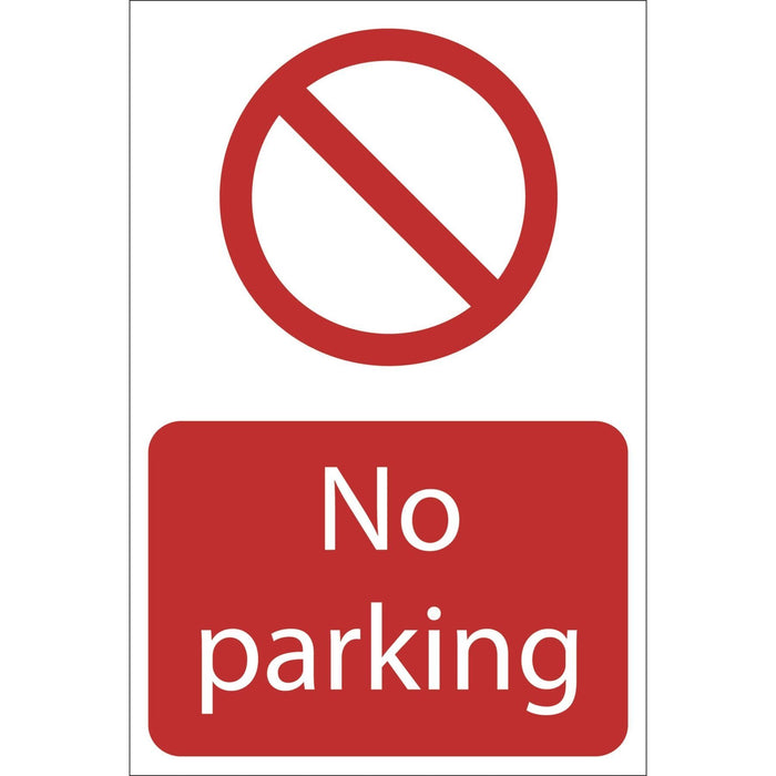 Draper No Parking' Prohibition Sign, 400 x 600mm 72935 Draper - Town Tools 