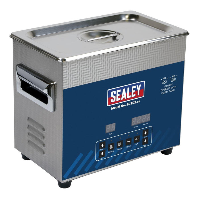 Sealey Ultrasonic Parts Cleaning Tank 3L SCT03 Sealey - Town Tools 