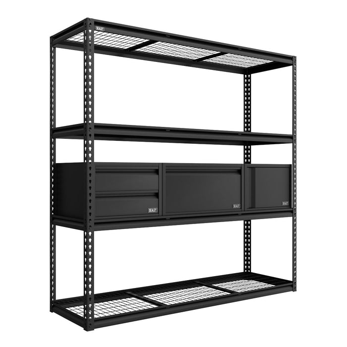 Sealey Heavy-Duty Modular Racking Kit with 3 Storage Units APMRCOMBO1 Sealey - Town Tools 