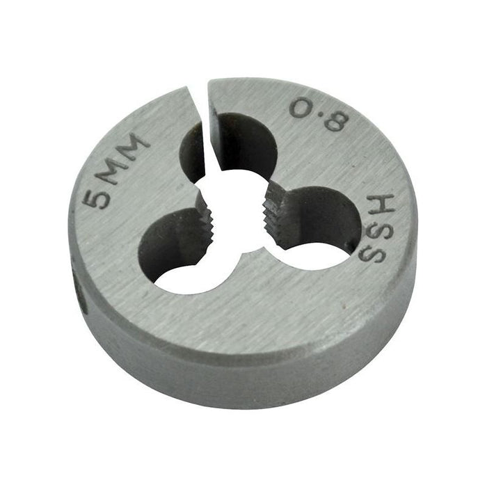 Faithfull HSS Straight Flute Split Die M5 x 0.8,, 13/16in OD Faithfull - Town Tools