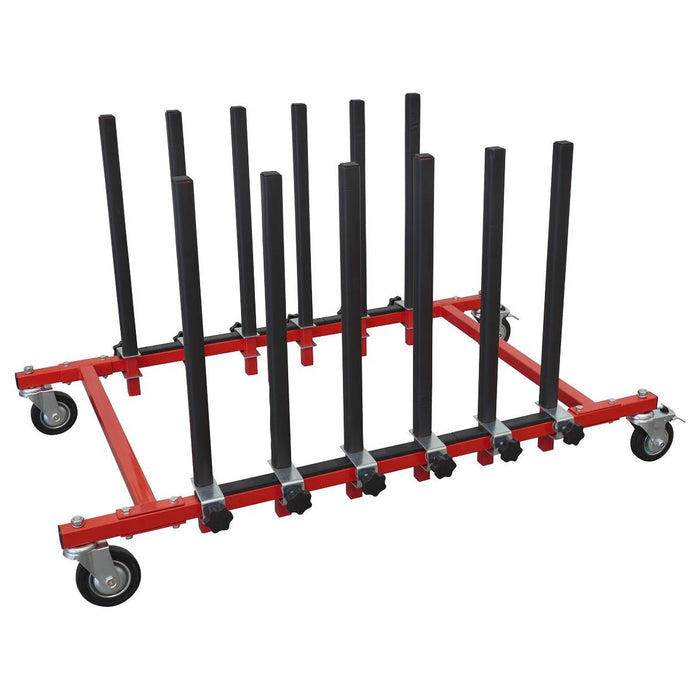 Sealey Panel Storage Rack Mobile Holds 5 Panels MK76 Sealey - Town Tools 