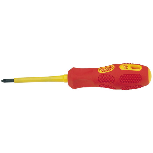 Draper VDE Approved Fully Insulated PZ TYPE Screwdriver, No.1 x 80mm (Sold Loose Draper - Town Tools 