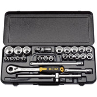 Draper Elora Metric Socket Set, 1/2" Sq. Dr. (25 Piece) 50648