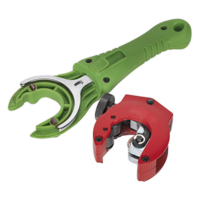 Sealey Premier Premier 2-in-1 Ratcheting Pipe Cutter 6-28mm Capacity AK5065 Sealey Premier - Town Tools 