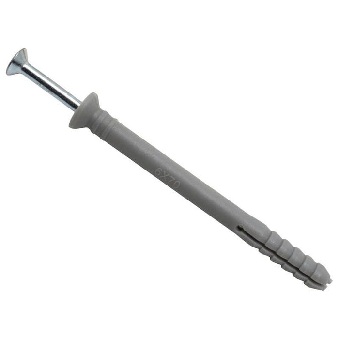 Masonmate® Nylon Hammer-In Fixing 6 x 70mm (100) MASONMATE® - Town Tools