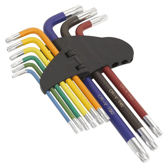 Sealey TRX-Star* Key Set 9pc Colour-Coded Long AK7193 Sealey - Town Tools 